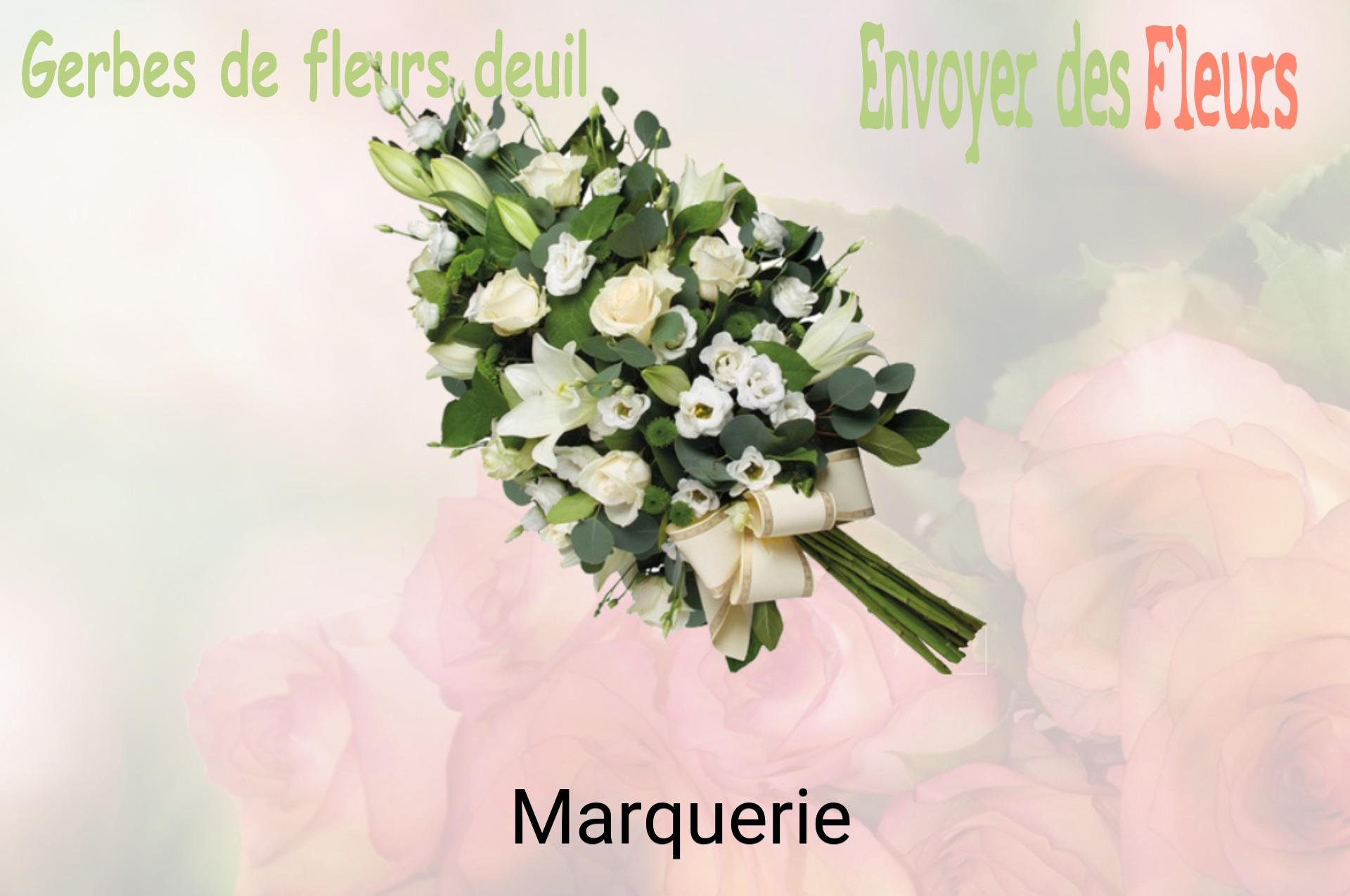 Gerbe de fleurs de deuil livrée à Marquerie